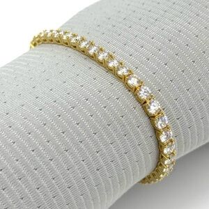 18K Gold Plated, 14.40CTW Moissanite Tennis Bracelet